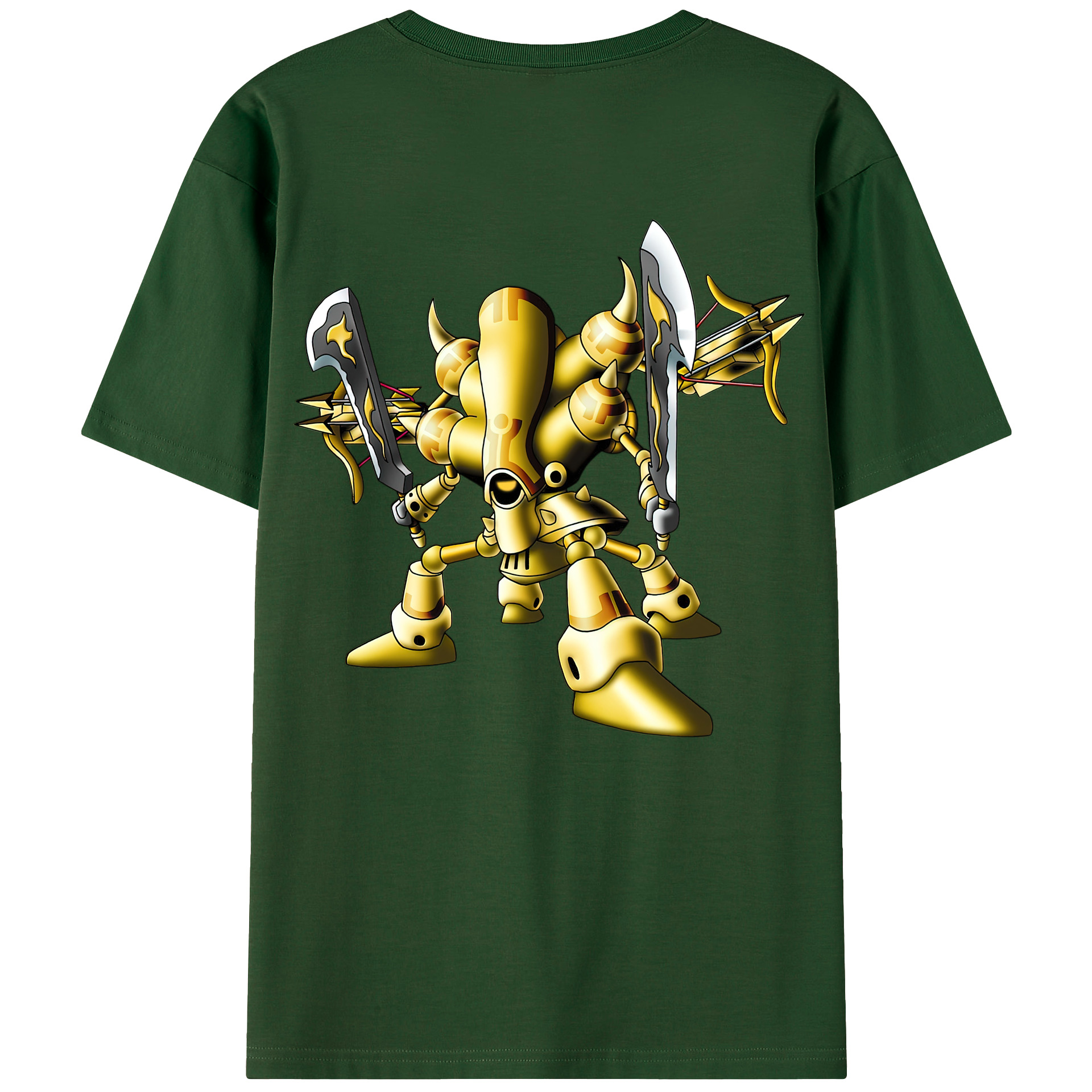 （画像用） ドラゴンクエスト Doragon Kuesuto Dragon Quest 綿100％半袖Tシャツ（背面プリント）